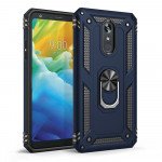 Wholesale LG Stylo 5 Tech Armor Ring Grip Case with Metal Plate (Navy Blue)
